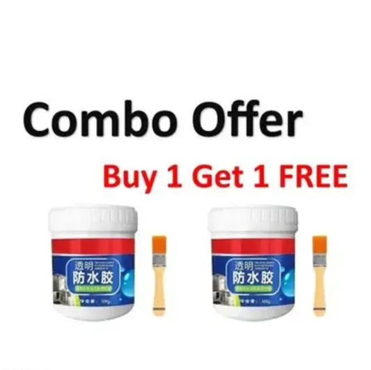 PACK OF 2) Crack Seal Glue

300gm with Brush Transparent Waterproof Glue for Roof Leakage Crack Seal Agent Roof Water Leakage Solution Water Proof Glue Transparent Glue Waterproofing